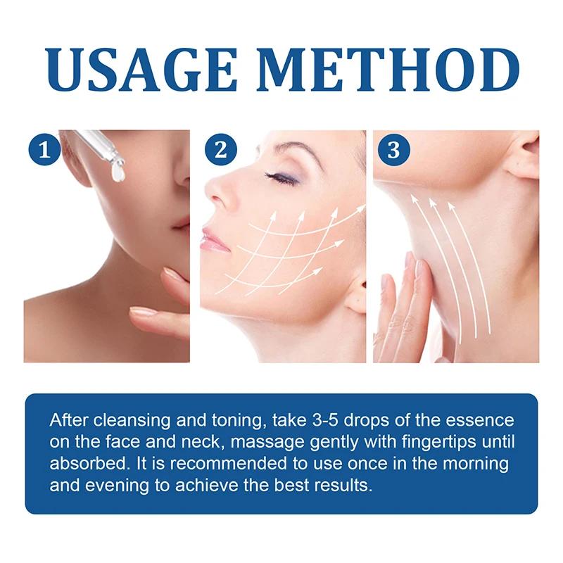 Sérum hydratant à l'acide hyaluronique pour le visage, essence de rétrécissement des pores, éclaircissant, lifting, soins de la peau, 100ml