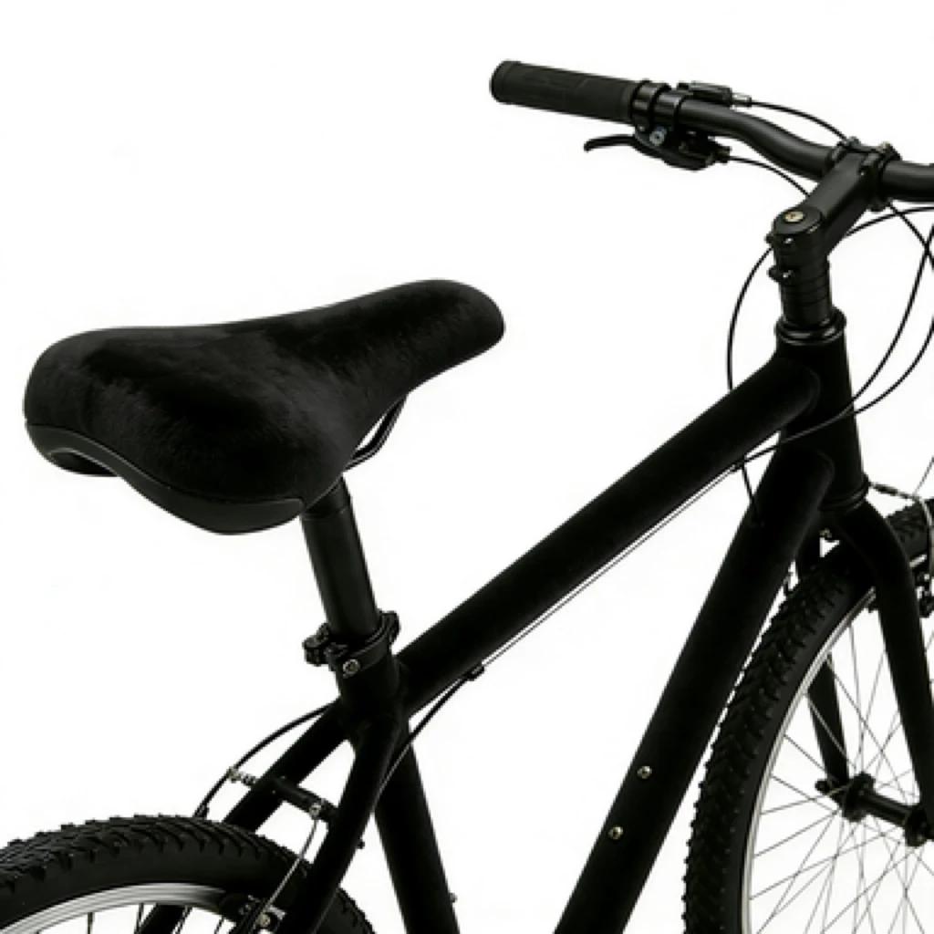 VOLE VLD45 BMX Siège fixe vintage en fibre de velours Selle confortable Expérience de cyclisme pour les déplacements urbains et l'équitation de rue