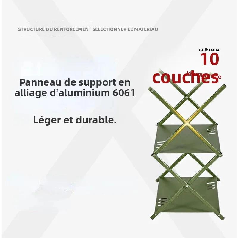 MOUNTAINHIKER support à trois niveaux étagère de rangement extérieure