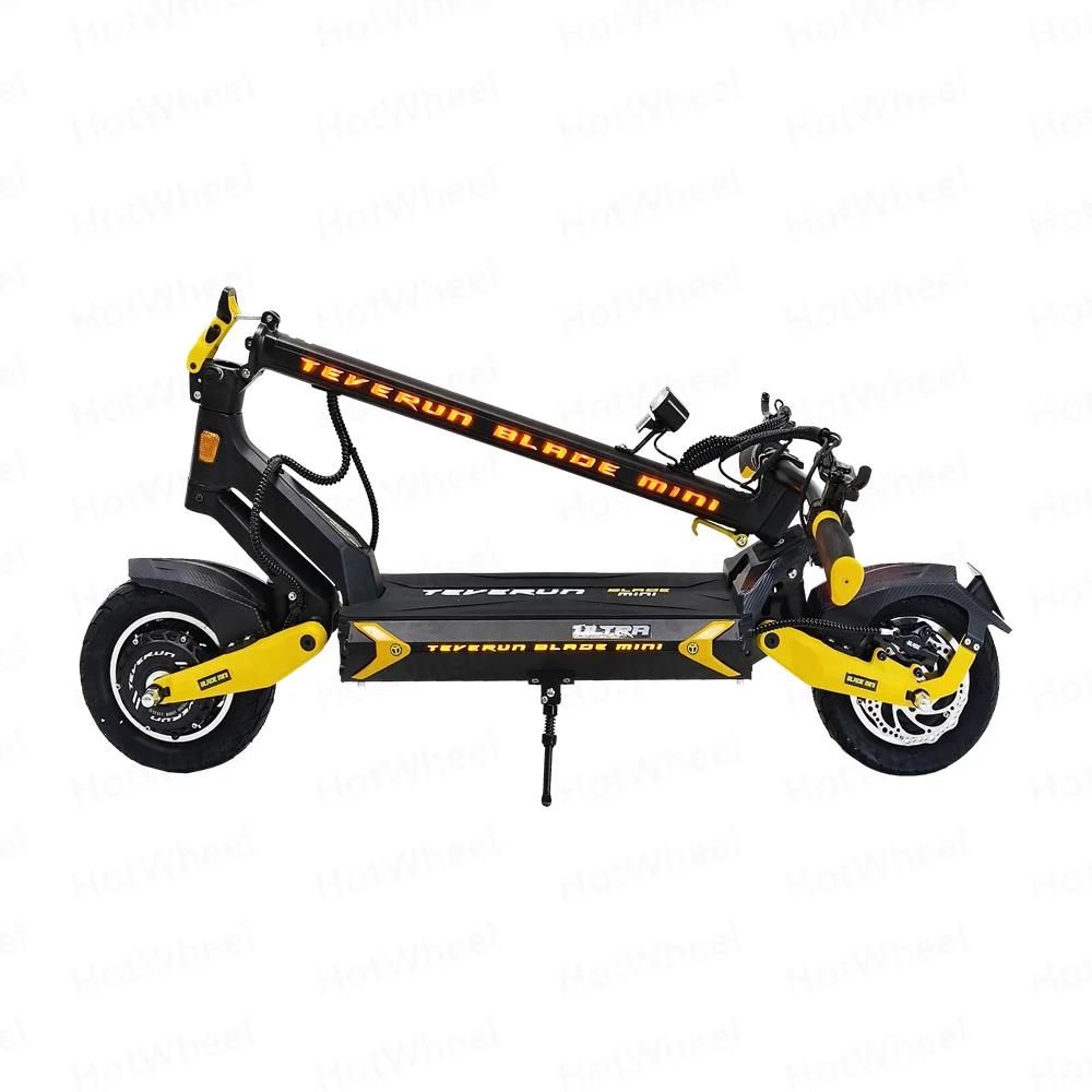 TEVERUN lame MINI Ultra V4 1000W * 2 moteur 60V 27Ah batterie écran LCD avec clé à distance 10 pouces gamme Tubeless 100km Scooter
