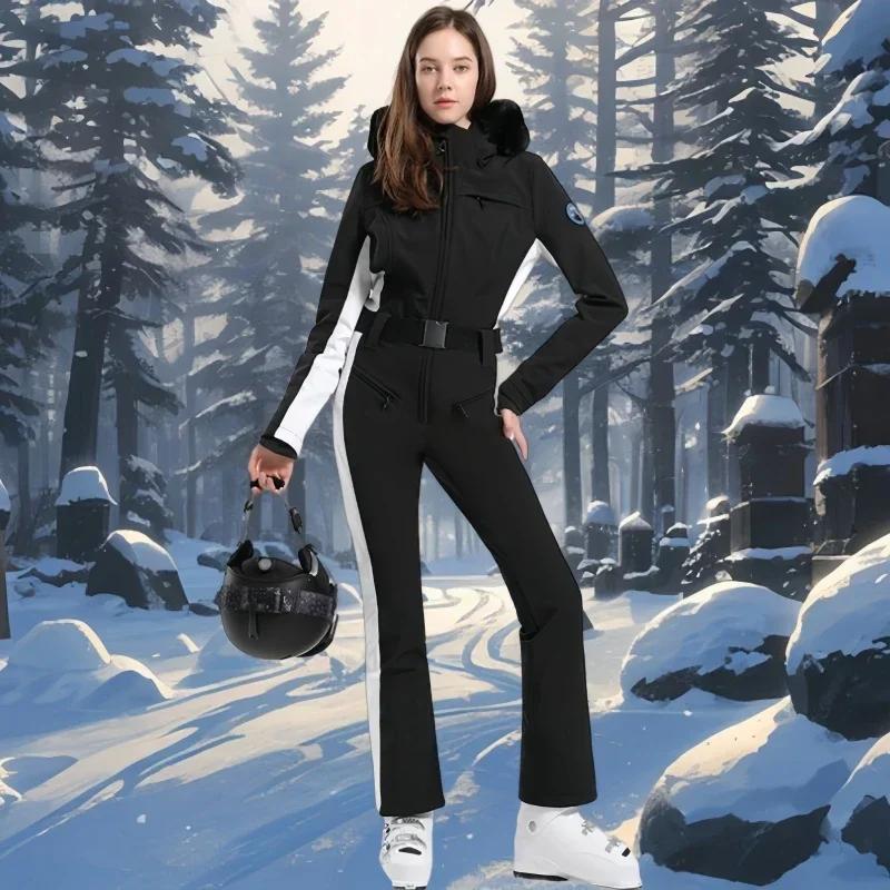 Combinaisons de ski imperméables coupe-vent pour femmes
