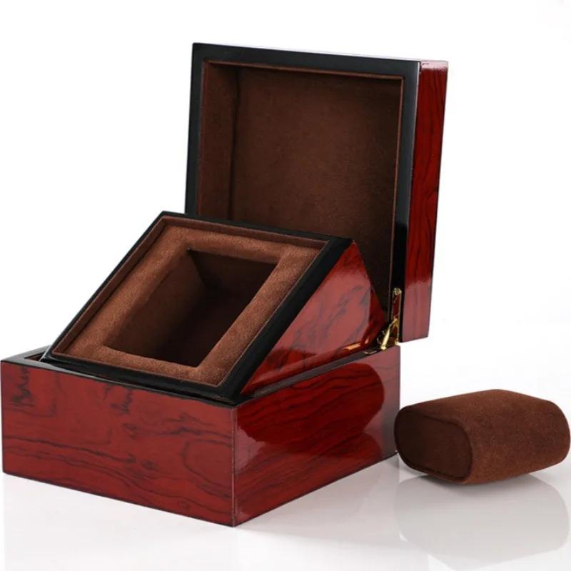 Boîte de rangement pour montre unique, étuis pour montres-bracelets pour hommes, boîtes de montres mécaniques de luxe, vitrine de montre avec oreillers amovibles