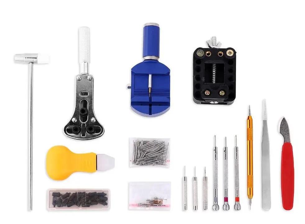 Kit d'outils de réparation de montres 147 pièces pour démontage, installation, entretien, ajustement des bracelets et remplacement des piles