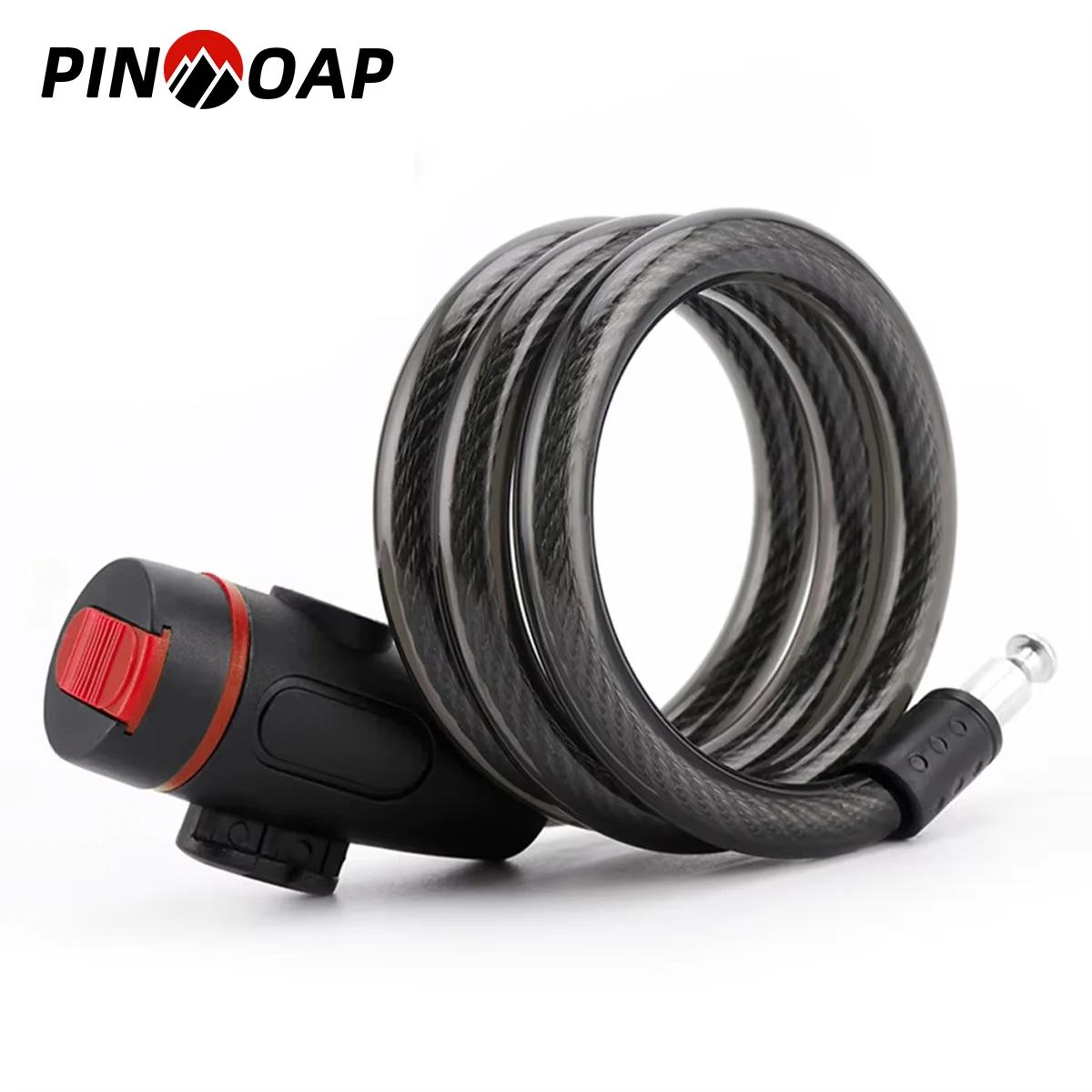 Serrure de câble de vélo avec clés, haute sécurité, antivol, résistant aux cisailles, serrure universelle pour chaîne de moto et Scooter, accessoires de vélo