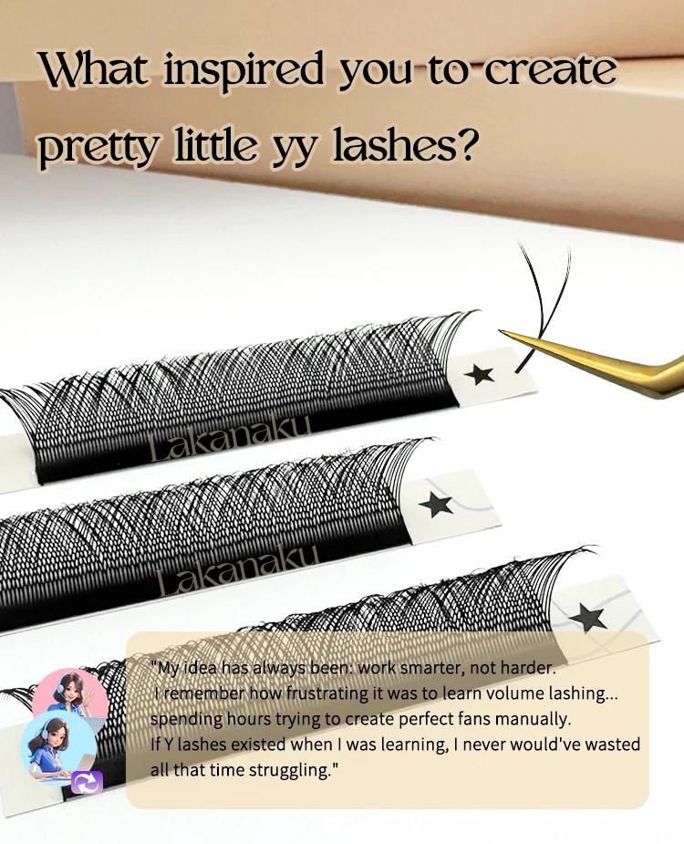 LAKANAKU Cilios YY Extensions de cils 6 plateaux