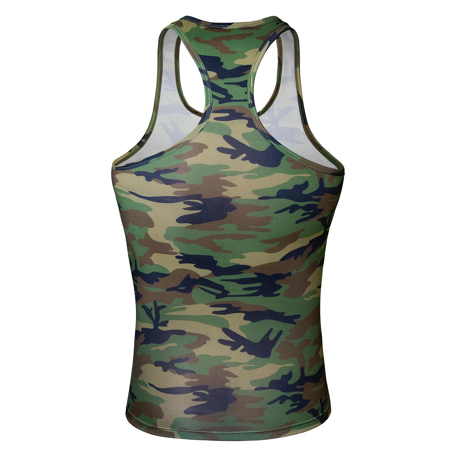 Hommes gilet musculaire chemise sans manches débardeur maillot de corps homme musculation gymnase Fitness vêtements Camouflage Singlet