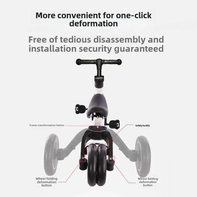 Tricycle 3 en 1 pour enfants de 1 à 5 ans