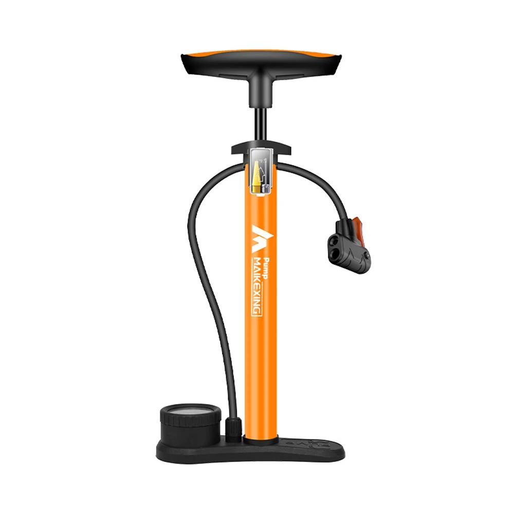 Pompe à vélo avec manomètre, gonfleur multifonctionnel pour vélos et voitures, 160PSI, manomètre haute pression, buse 3 en 1, pompe à air