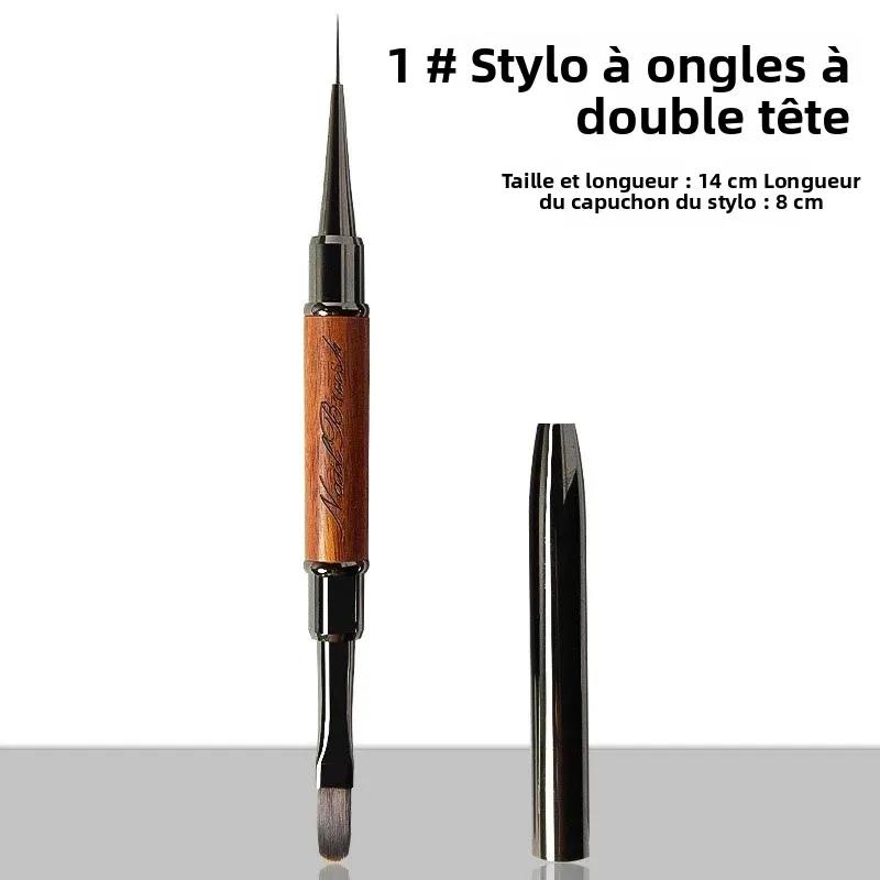 Nouveau Pinceau à ongles double embout 1 pièce