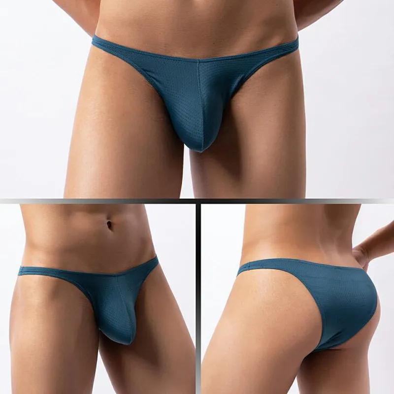 Sous-vêtements Sexy pour hommes taille basse cuecas maille respirant sissy boxeurs et slips calzoncillos de bikini para hombre ropa intérieur