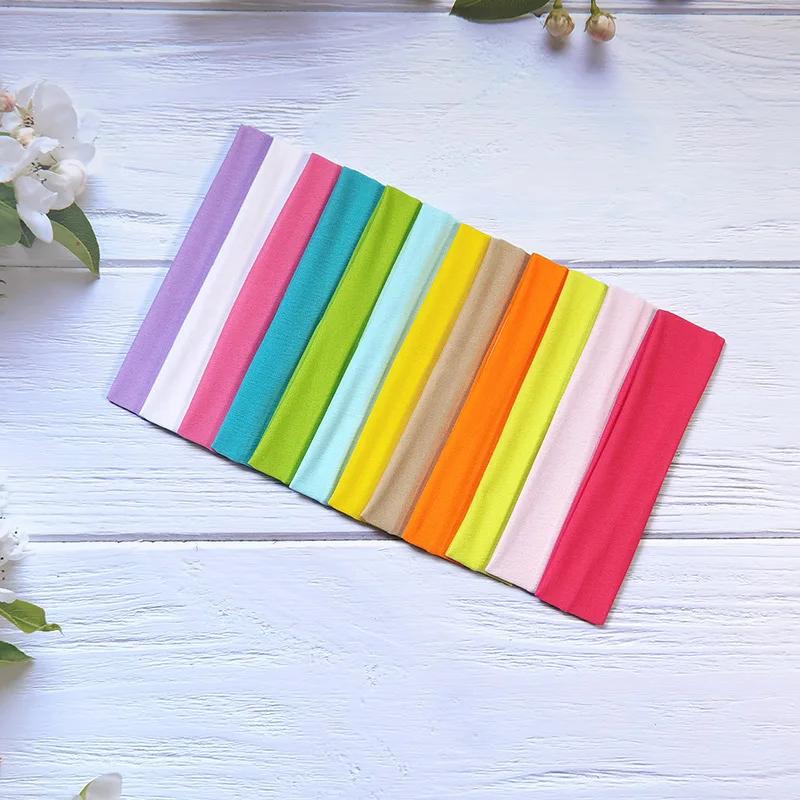 Bande de cheveux élastique bandeaux de mode couleur unie tricoté sport course Fitness Yoga bandes