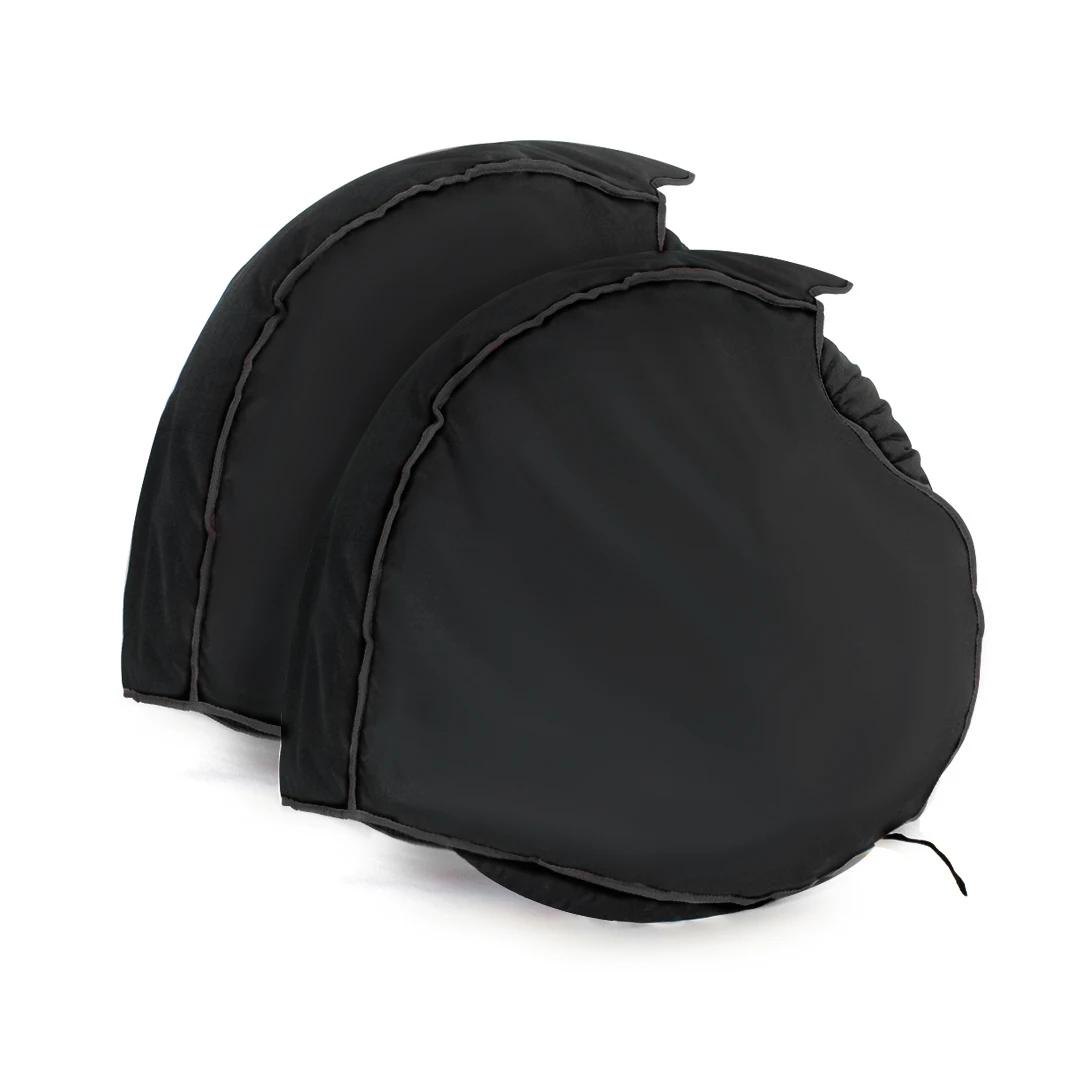 Housse d'isolation thermique épaisse pour pneus de moto, 17 pouces, Protection contre le chaud, pare-vent avec bord noir, polaire avant et arrière