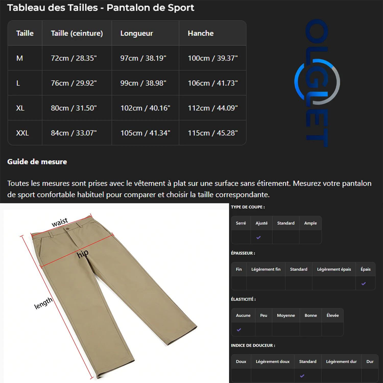 Pantalon de survêtement rayé slim homme - Cordon de serrage