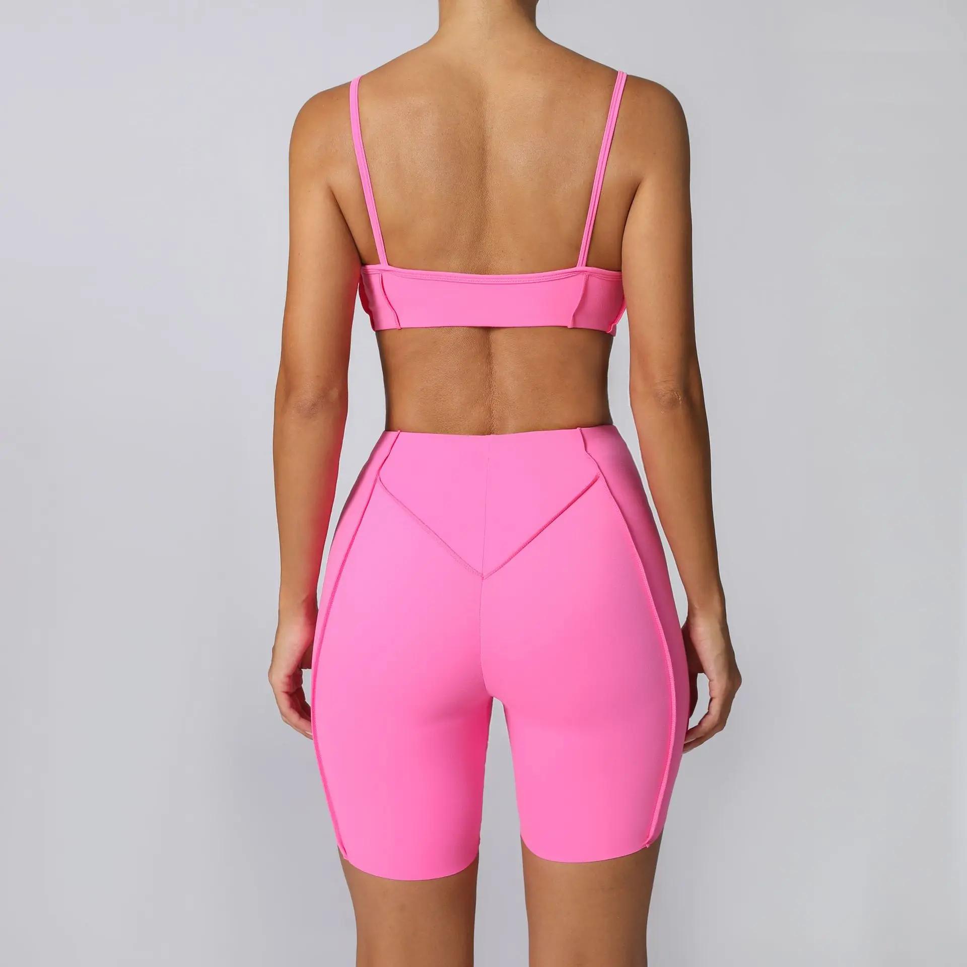 Combinaison de sport femme dos nu pour yoga et fitness - Tissu élastique effet fessier