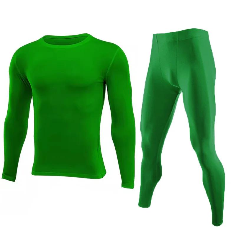 Ensemble fitness Dean M pour homme - Long tee et leggings collants pour sport outdoor et intérieur
