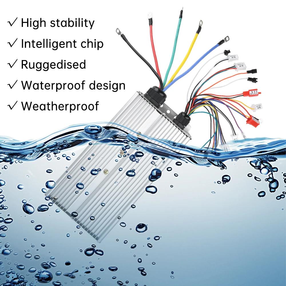 Contrôleur de moteur à courant continu sans balais Intelligent pour vélo électrique 5000W 48V/60V/72V/84V, avec Double Tube MOS, accessoires pour Scooter électrique