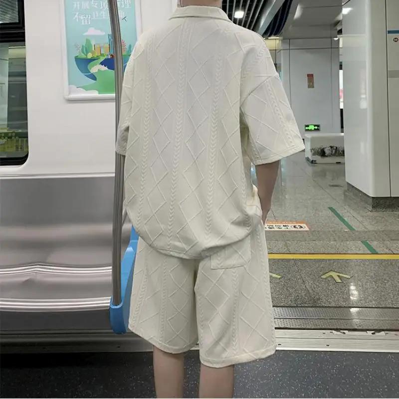 M-XXXXXL grande taille été hommes Henley chemise et short ensemble décontracté coupe ample respirant extérieur 2025 Collection vêtements pour homme
