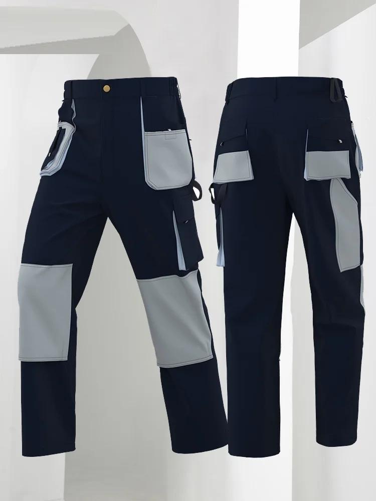 Vêtements de travail pour hommes, combinaison de Protection du travail de Construction avec plusieurs poches, uniforme de travail Durable résistant à l'usure, pantalon Cargo pour hommes