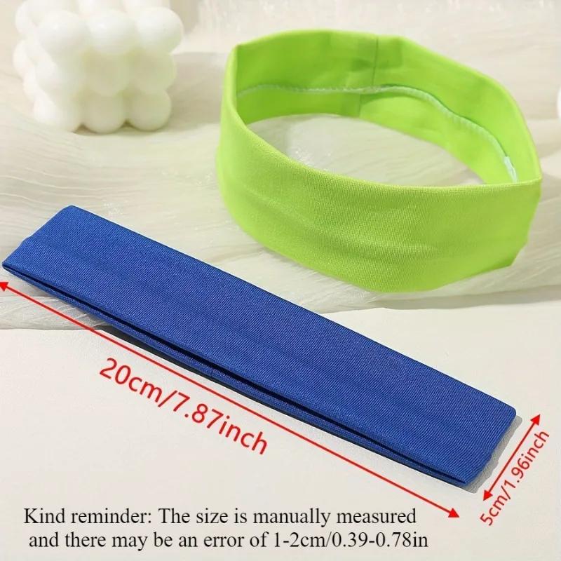 Bande de cheveux élastique bandeaux de mode couleur unie tricoté sport course Fitness Yoga bandes