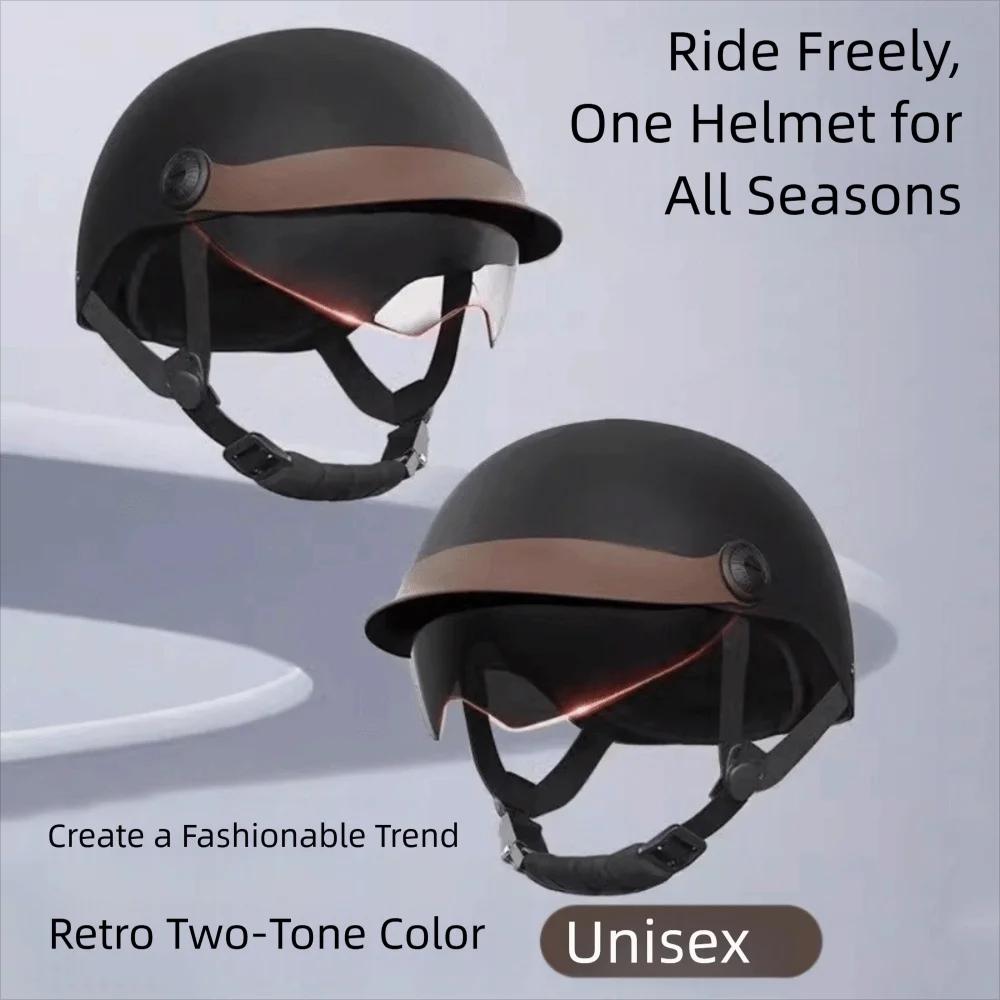 Casque de vélo électrique ultra léger, anti-chute, respirant, protection solaire, demi-casque de moto, vélo électrique
