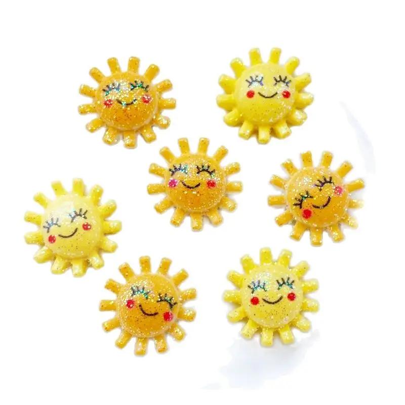 20 pièces nouveau Mini mignon petit soleil dos plat résine Scrapbooking bijoux à bricoler soi-même artisanat décoration