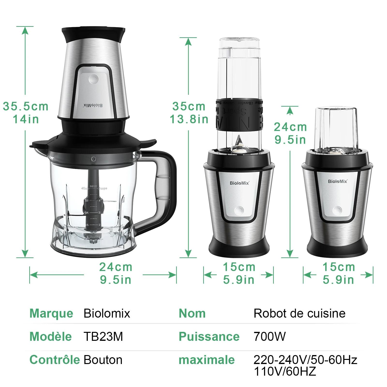 BioloMix-Robot Culinaire Multifonctionnel 3 en 1