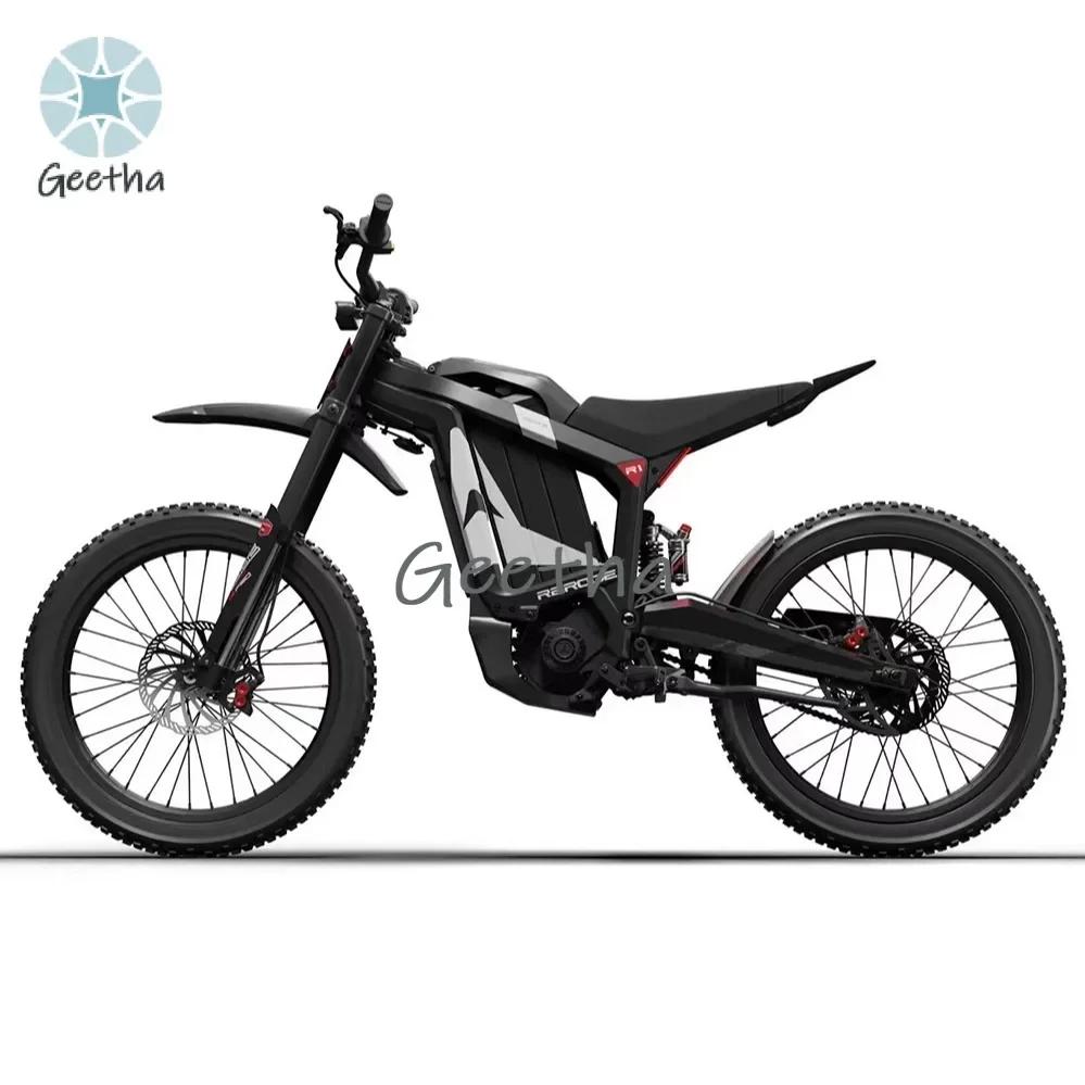Moto électrique tout-terrain légère 72V 88km/h 8000W, moto de cross électrique pour adultes, batterie lithium