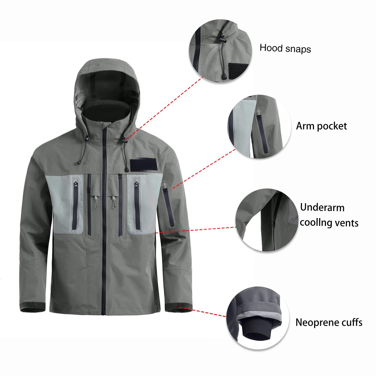 Veste imperméable à capuche pour hommes