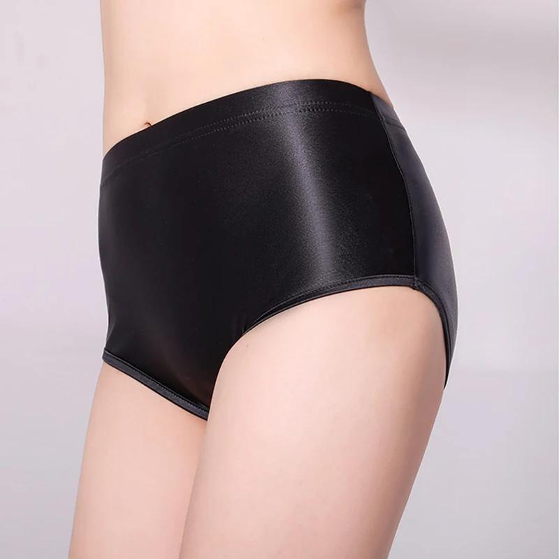 Short satin soyeux brillant femme pantalon sexy bikini taille haute collant