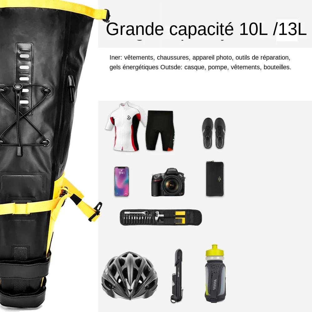 NEWBOLER sac de vélo étanche 13L grande capacité sac de selle