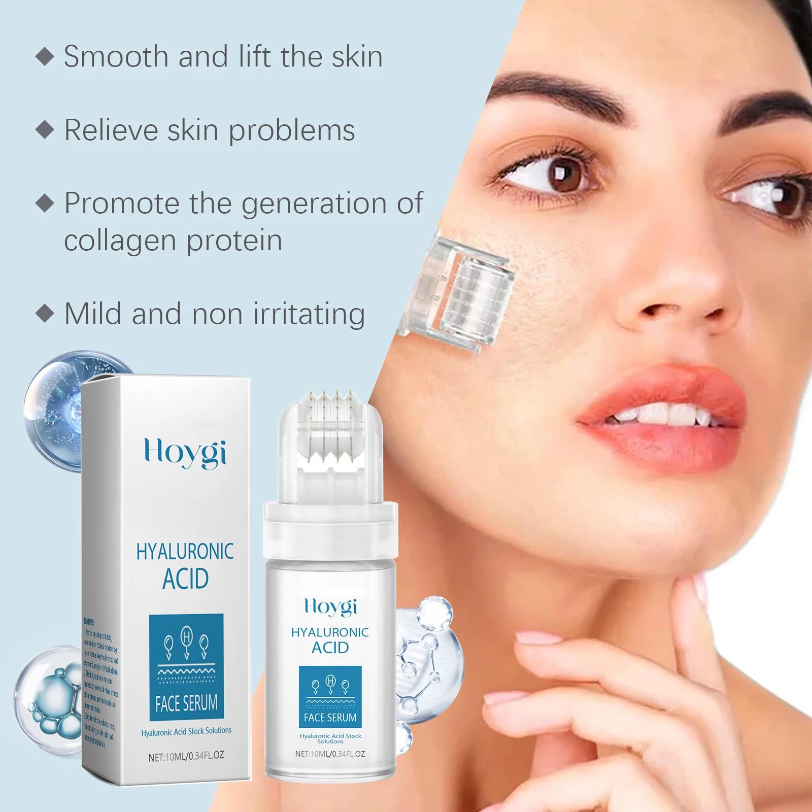 Sérum Visage à l'Acide Hyaluronique 10ML avec Applicateur à Billes – Hydratation Profonde