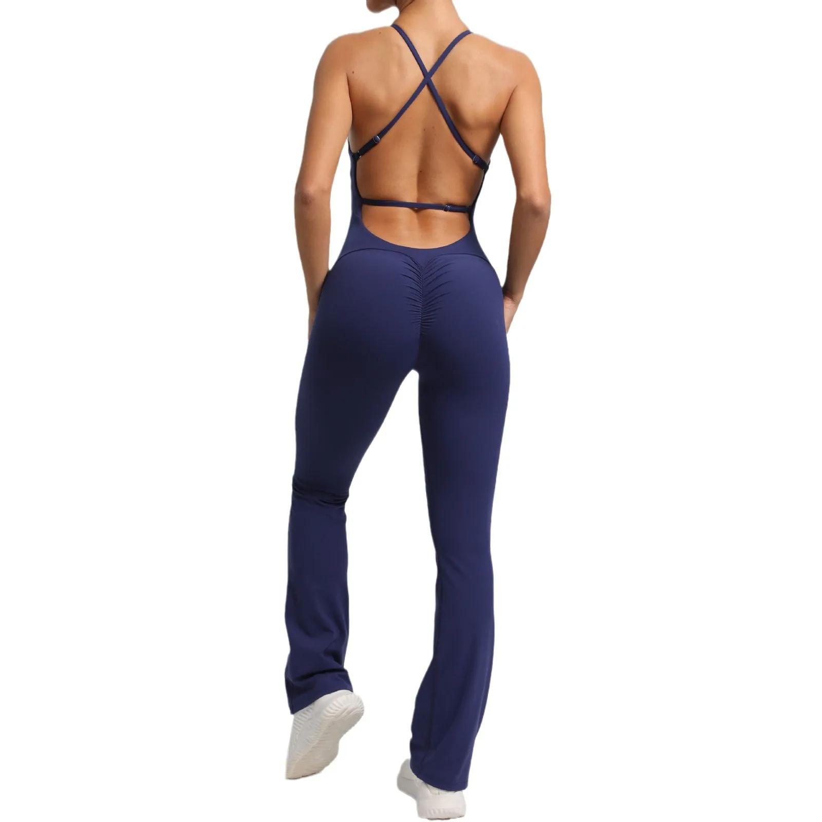 Body sexy vêtements de sport femmes - Costume yoga v-back maillot
