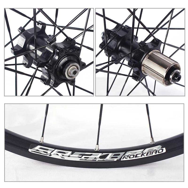 Roue de vélo de montagne 26/27,5/29 pouces, six goujons, tirage droit, 2 roulements, 8-11 vitesses, 24H, en alliage d'aluminium TAOKAS MTB