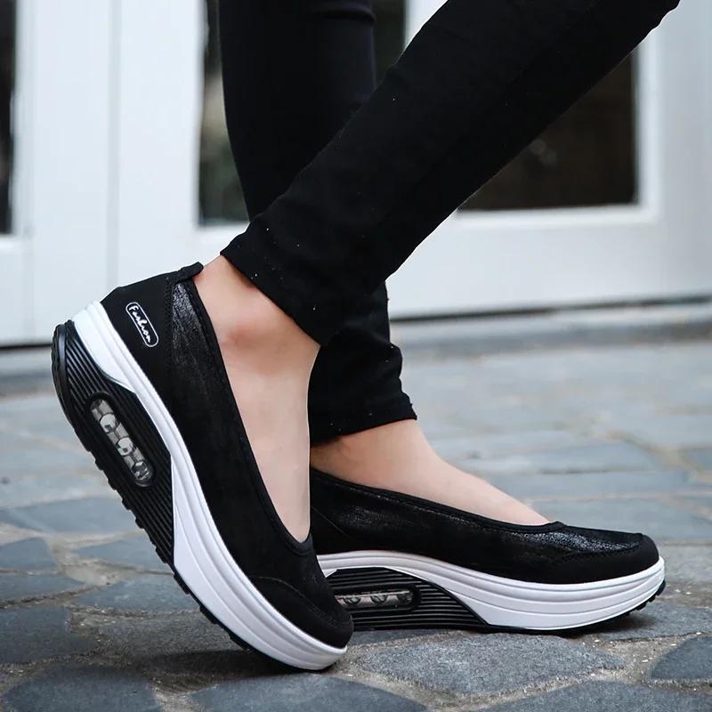 Mocassins femmes 2025 - Baskets décontractées sans lacets pour extérieur en grande taille