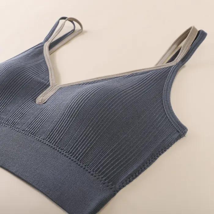 Soutien-gorge sport femme sans coutures - Brassière yoga anti-transpiration push-up pour fitness