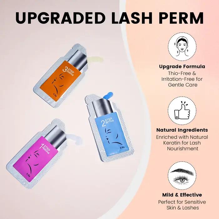 Lomansa – Kit de levage de cils, 8 à 12 Minutes, Lifting instantané, recourbe pour sourcils, Kit de