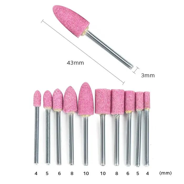 100 pièces/ensemble perceuse tête de meulage outil assortiment de pointe montée en céramique pour Dr