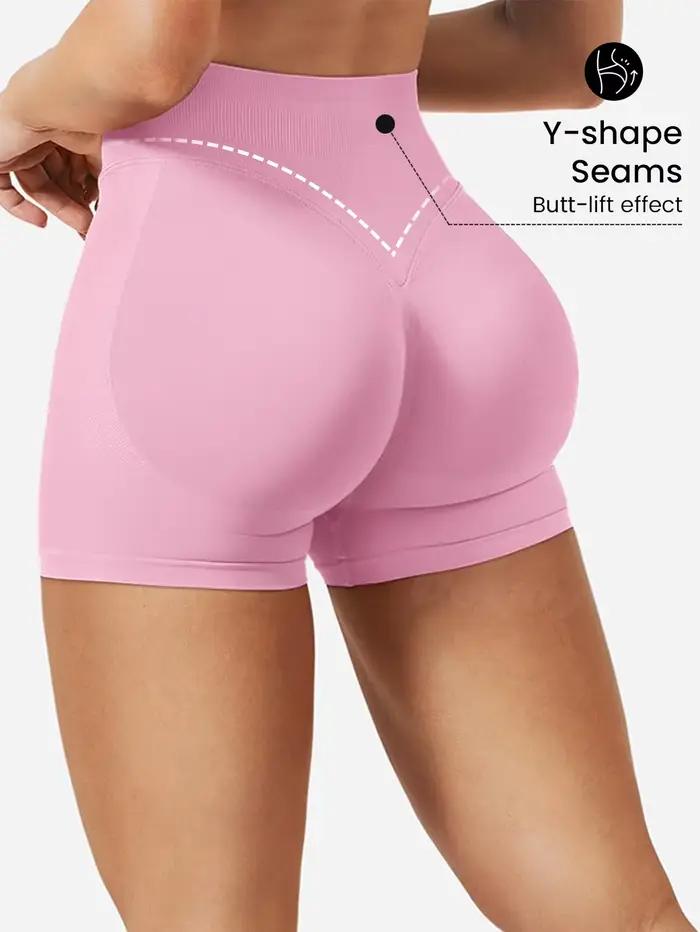 Short en tricot Pilates, entraînement à l'intensité moyenne, hanches pêche très extensibles, sans li