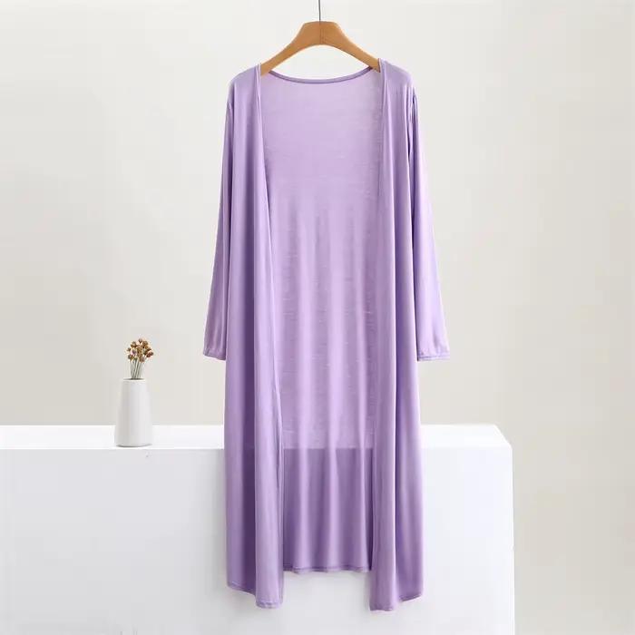 Été automne 12 couleurs femmes Modal Long Cardigan femme coton pull Cardigans à manches longues femm