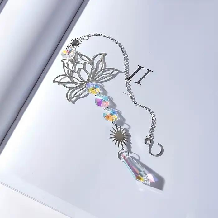 Attrape-soleil en cristal Élen métal Lotusand, breloque, fait à la main, adapté au vent de la maison