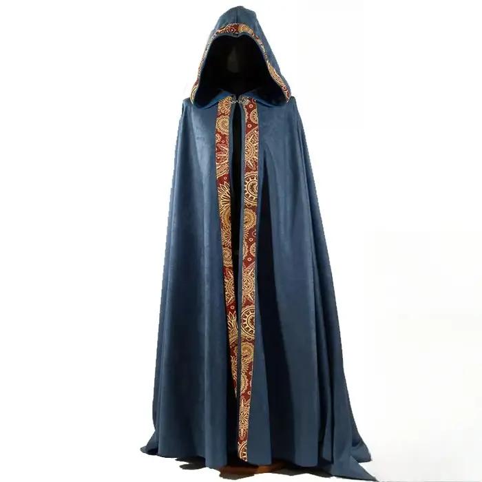 Cape à capuche gothique Vintage pour hommes et femmes, manteau d'halloween, Vampire, diable, magicie
