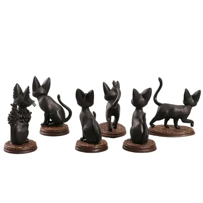 6 pièces/ensemble dessin animé chat noir Jiji Gigi Figure PVC Action jouet poupée modèle ensemble ch