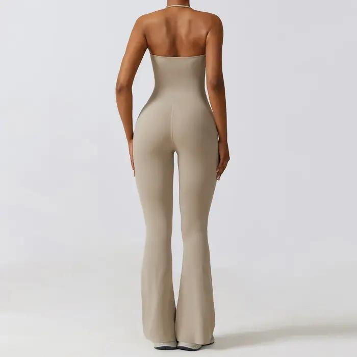Combinaison de yoga sans manches d'été pour femme, ensemble de sport et de fitness, justaucorps de s