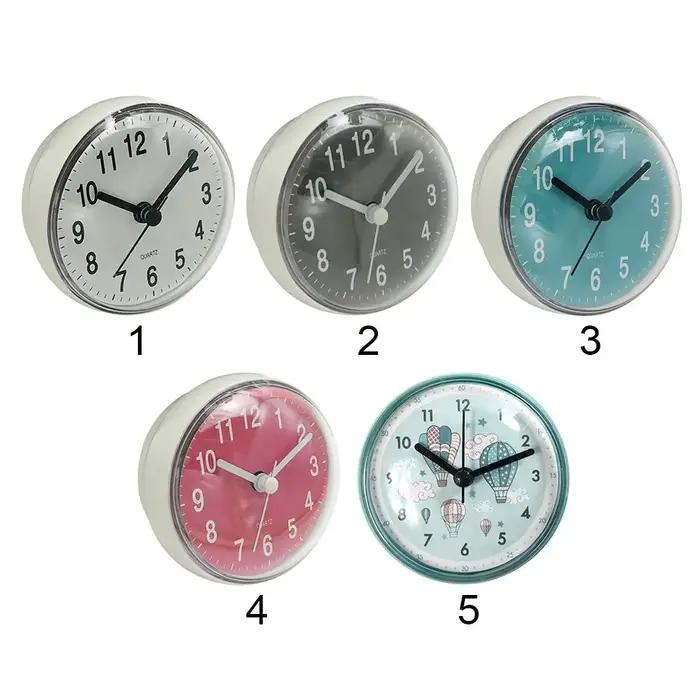 Mini ventouse horloge murale salle de bain Anti-buée étanche 7cm cuisine toilette salon étanche peti