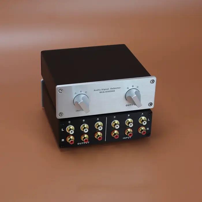 Sélecteur de Signal Audio stéréo double canal, commutateur RCA, amplificateur de Source, changeur de