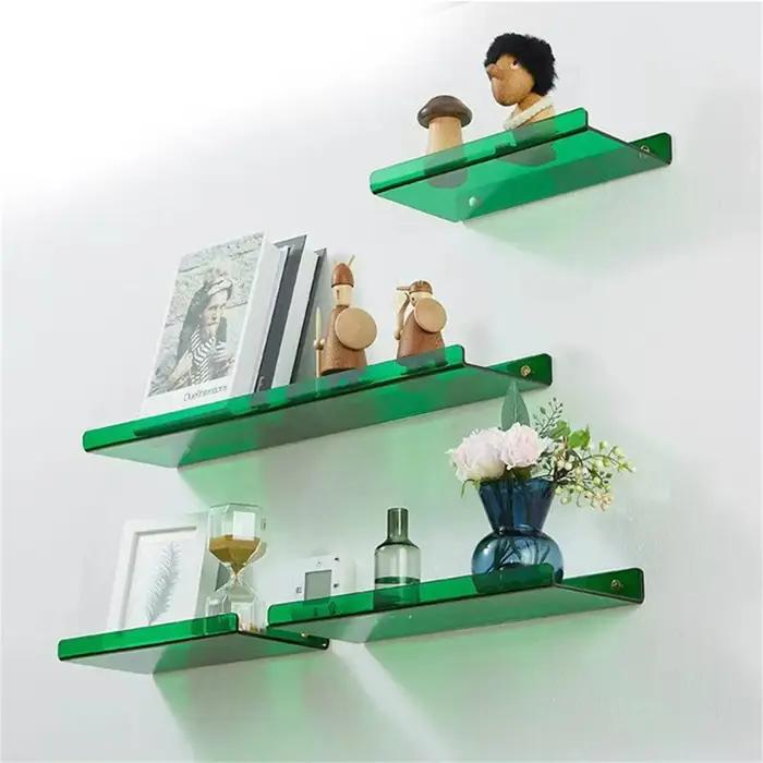 Étagère de rangement murale en acrylique de couleur, étagères modernes pour salle de bain, salon, po