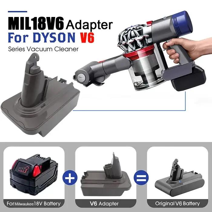 Adaptateur de batterie Li-ion MT18V6 MIL18V6 DW20V6 pour Makita BL1830 pour Milwaukee pour Dewalt ad