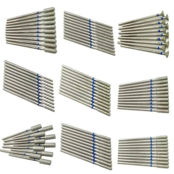 10 pièces ensemble diamant foret à ongles rotatif fraises électriques pour pédicure manucure fichier