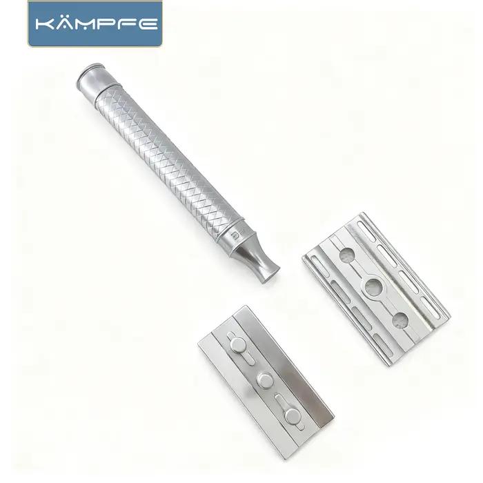 Rasoir de sécurité à double tranchant KAMPFE pour hommes, manche en aluminium, meilleur rasoir, cade