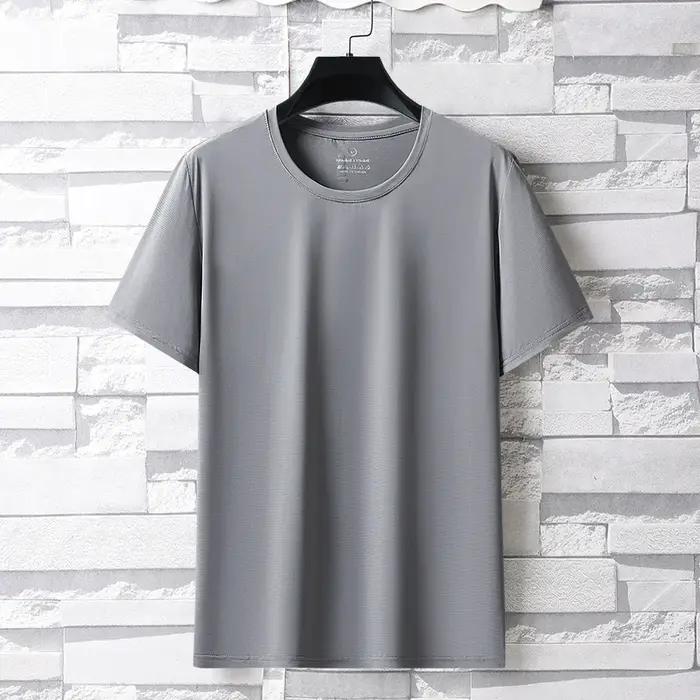 Ice inj-T-shirt de sport décontracté à haute élasticité pour hommes, haut de sport de plein air resp